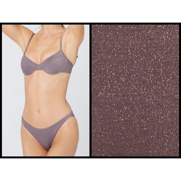💕L*SPACE Shimmer Missy Bikini Top (Medium) + Shimmer Camacho Bikini Bottom (XL) - Picture 10 of 16